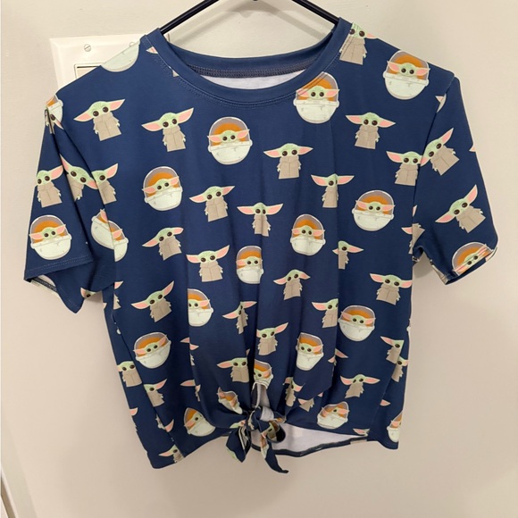 Blackmilk Tops - Blackmilk Navy “The Child” Crop Top with Tie Front
